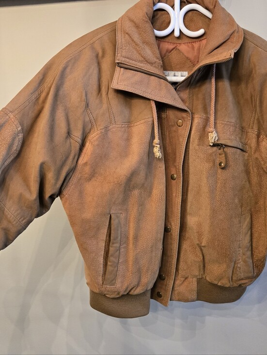 DJI Jackets & Blazers - Vintage DJI Leather Bomber Jacket 80's